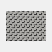 Couverture Polaire Motif de silhouettes de teckel (Devant (Horizontal))