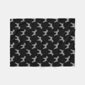 Couverture Polaire Motif de silhouettes de Terrier de bleu de Kerry (Devant (Horizontal))