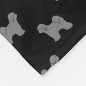 Couverture Polaire Motif de silhouettes de Terrier tibétain (Coin)