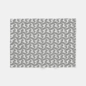 Couverture Polaire Motif de silhouettes de whippet (Devant (Horizontal))
