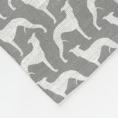 Couverture Polaire Motif de silhouettes de whippet (Coin)