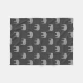 Couverture Polaire Motif de silhouettes d'éléphant asiatique (Devant (Horizontal))