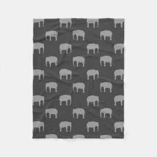 Couverture Polaire Motif de silhouettes d'éléphant asiatique