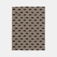 Motif de silhouettes d'ours gris
