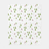 Couverture Polaire Motif de ski de neige (Devant)