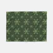 Couverture Polaire Motif de Snowflakes Pine neige en hiver vert (Devant (Horizontal))