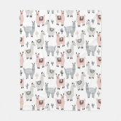 Couverture Polaire Motif de sourire de lamas (Devant)