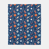 Couverture Polaire Motif de sport de baseball (Devant)