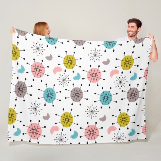 Couverture Polaire Motif de Starburst Retro atomique (En situation)