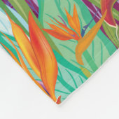Couverture Polaire Motif de Strelitzia (Coin)