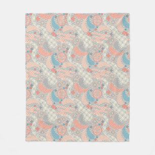 Couverture Polaire Motif de style japonais. Illustration