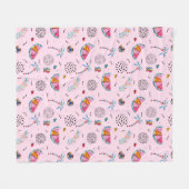 Couverture Polaire Motif de style Pink Memphis (Devant (Horizontal))