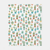 Couverture Polaire Motif de Succulents (Devant)
