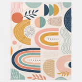 Couverture Polaire Motif de surface abstrait en arc de prisme pastel (Devant)