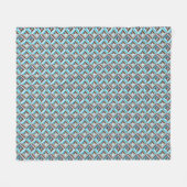 Couverture Polaire Motif de surface composée bleu et Brown (Devant (Horizontal))