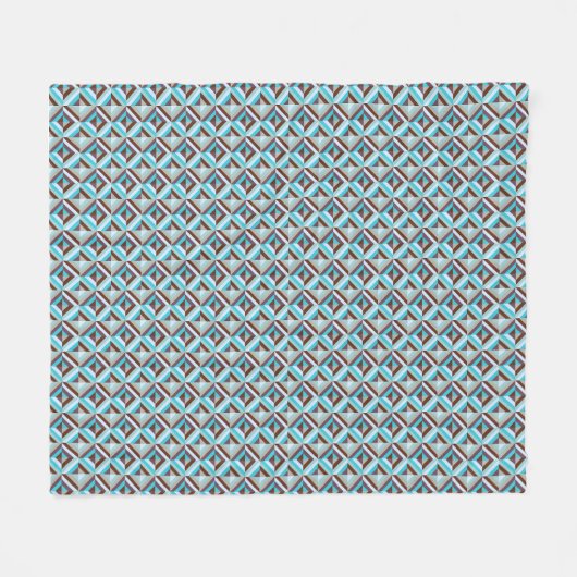 Couverture Polaire Motif de surface composée bleu et Brown (Devant (Horizontal))