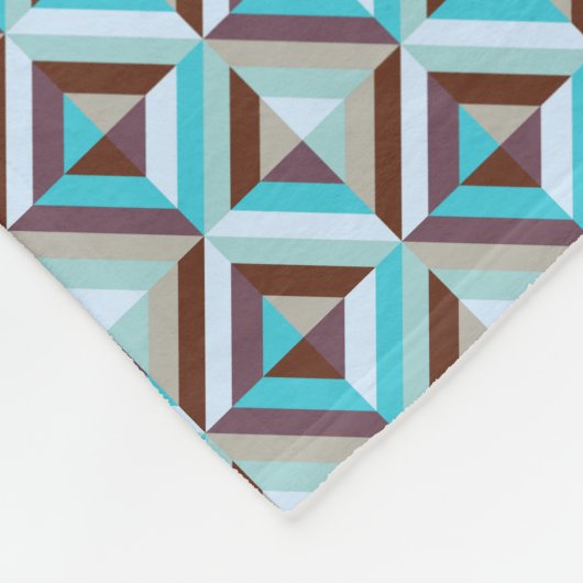 Couverture Polaire Motif de surface composée bleu et Brown (Coin)