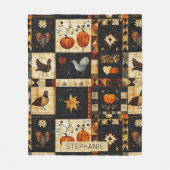 Couverture Polaire Motif de surface composée d'art populaire primitif (Devant)