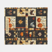 Couverture Polaire Motif de surface composée d'art populaire primitif (Devant (Horizontal))