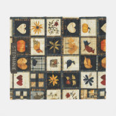 Couverture Polaire Motif de surface composée d'automne rustique | Pat (Devant (Horizontal))