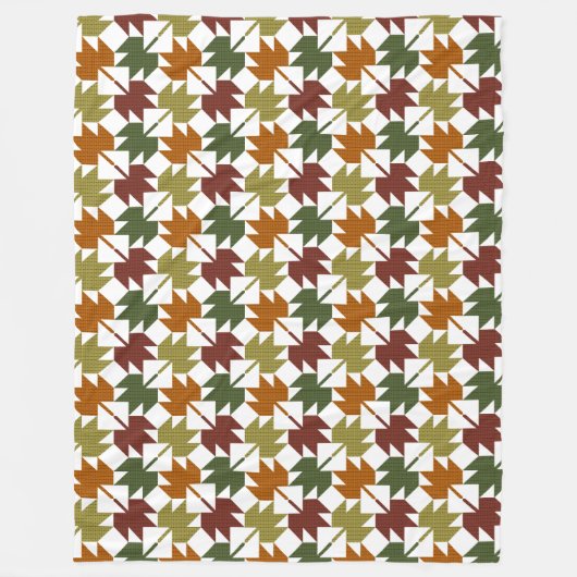 Couverture Polaire Motif de surface composée en feuille d'érable 1 (Devant)