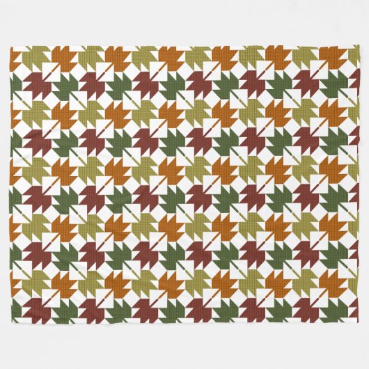 Couverture Polaire Motif de surface composée en feuille d'érable 1 (Devant (Horizontal))