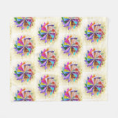 Couverture Polaire Motif de surface de roue vintage (Devant (Horizontal))