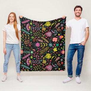 Couverture Polaire Motif de surface Florale - Papier peint Fleurs Des