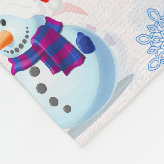 Couverture Polaire Motif de surface Snowman de Noël (Coin)