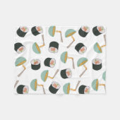 Couverture Polaire Motif de sushis et nouilles (Devant (Horizontal))