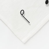 Couverture Polaire Motif de symboles Black & White Music Notes (Coin)