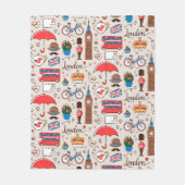 Couverture Polaire Motif de symboles de Londres (Devant)