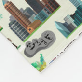 Couverture Polaire Motif de symboles des Etats-Unis (Coin)