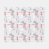 Couverture Polaire Motif de symboles du Canada | (Devant (Horizontal))