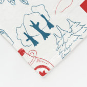 Couverture Polaire Motif de symboles du Canada | (Coin)