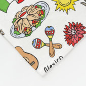 Couverture Polaire Motif de symboles du Mexique | (Coin)