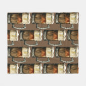 Couverture Polaire Motif de tasses de bière (Devant (Horizontal))