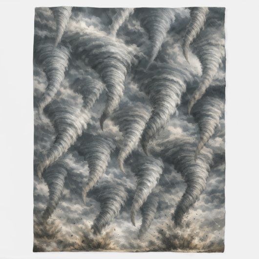 Couverture Polaire Motif de tempête de tornade dramatique (Devant)