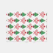 Couverture Polaire Motif de tennis de Noël (Devant (Horizontal))