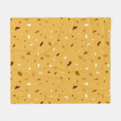 Couverture Polaire Motif de Terrazzo Jaune (Devant (Horizontal))