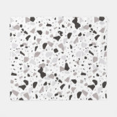 Couverture Polaire Motif de Terrazzo monochromatique (Devant (Horizontal))