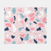 Couverture Polaire Motif de Terrazzo rose (Devant (Horizontal))