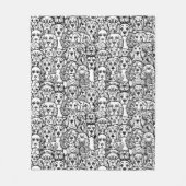Couverture Polaire Motif de tête de chien (Devant)