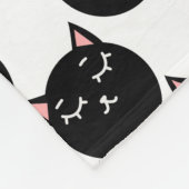 Couverture Polaire Motif de têtes de chat noir, conception féline (Coin)