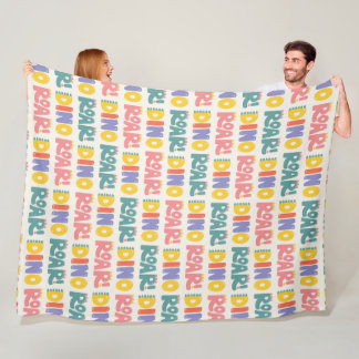 Couverture Polaire Motif de texte Dino Roar