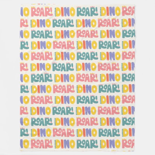 Couverture Polaire Motif de texte Dino Roar (Devant)