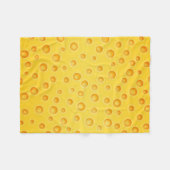 Couverture Polaire Motif de texture de Cheezy de fromage suisse (Devant (Horizontal))