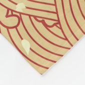 Couverture Polaire Motif de texture papier d'onde dorée (Coin)