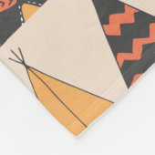 Couverture Polaire Motif de tipi. Tente d'été autochtone de Wigwam (Coin)