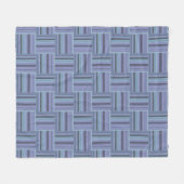 Couverture Polaire Motif de tissage à rayures bleu-gris (Devant (Horizontal))